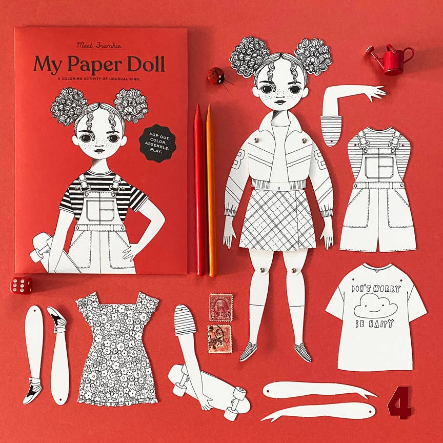 FRANKIE COLORING PAPER DOLL KIT