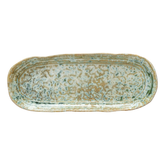 Stoneware Platter Green