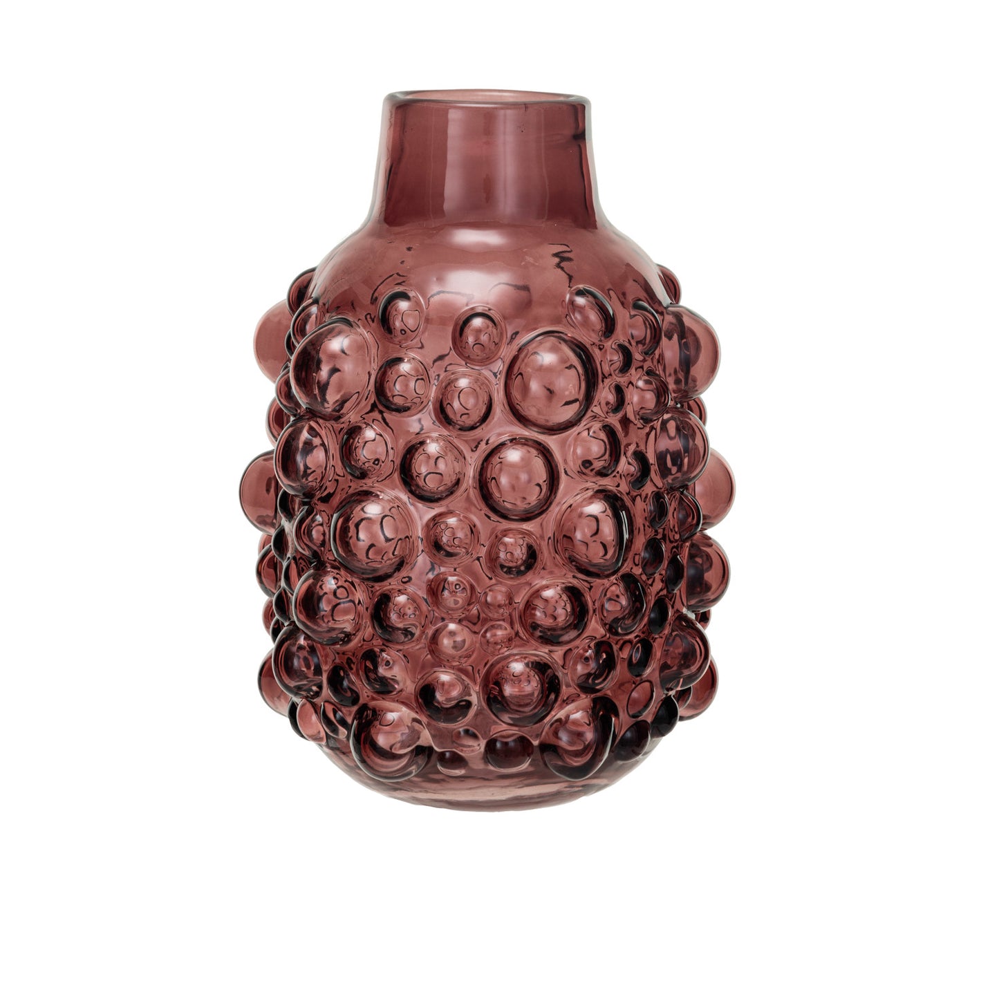 Glass Vase w/Raised Dots