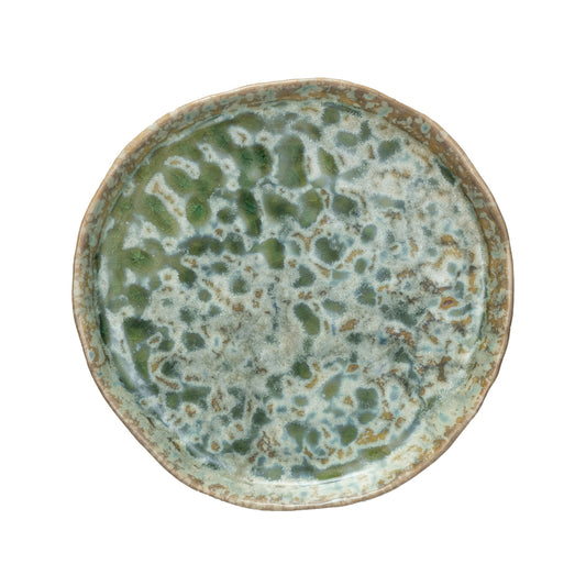 Stoneware Plate Crackle Glaze