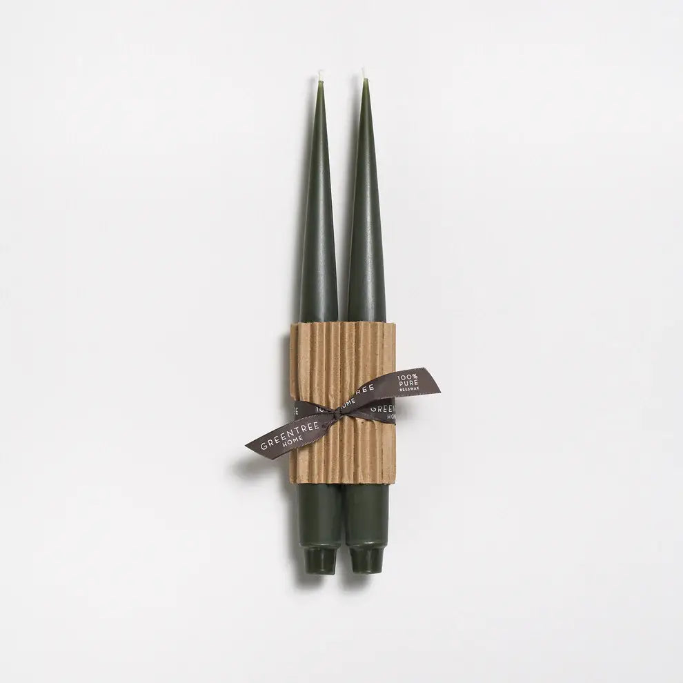 Apollo Taper Handmade Beeswax Candles: Cream