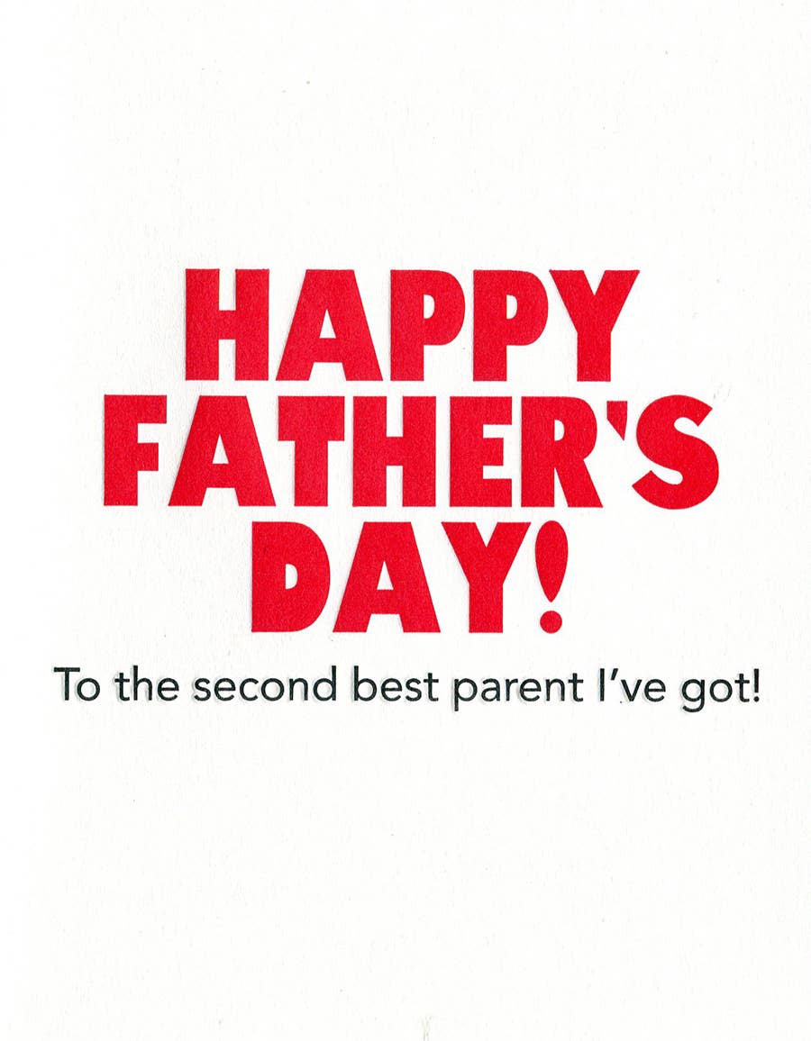 Second Best Father's Day Greeting Card