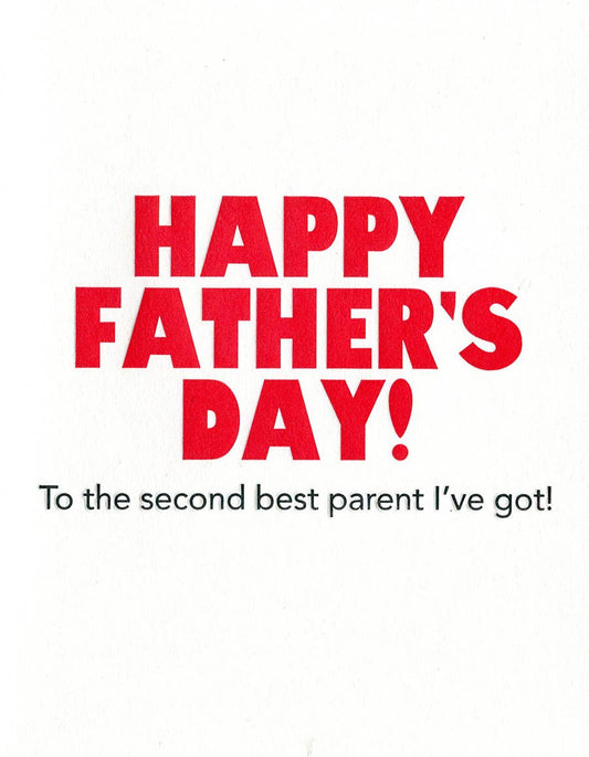 Second Best Father's Day Greeting Card