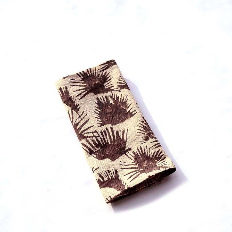 Fern Black Organic Cotton Napkins - Set of 4