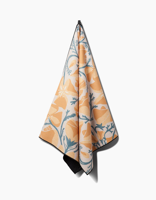 Golden Poppy Yoga Towel