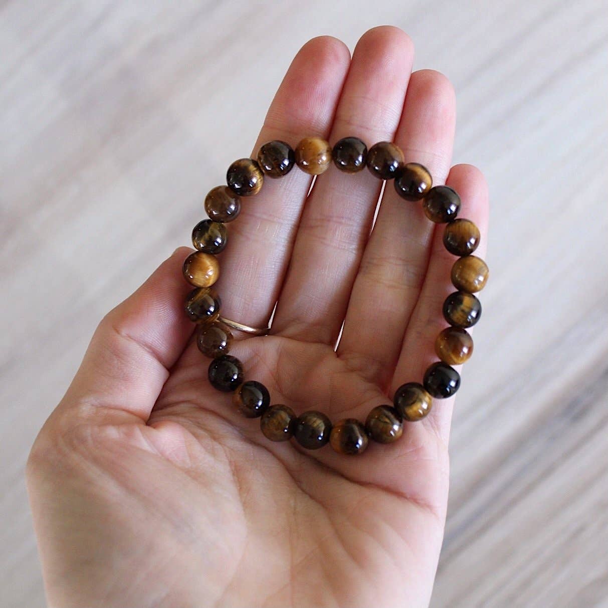 Tiger's Eye Bracelet 4mm/6mm/8mm - Crystals & Stones: 8mm