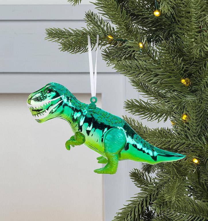 Green Dinosaur Ornament-5.5"
