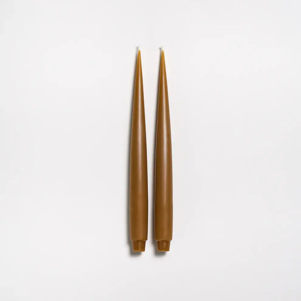 Apollo Taper Handmade Beeswax Candles: Wild plum