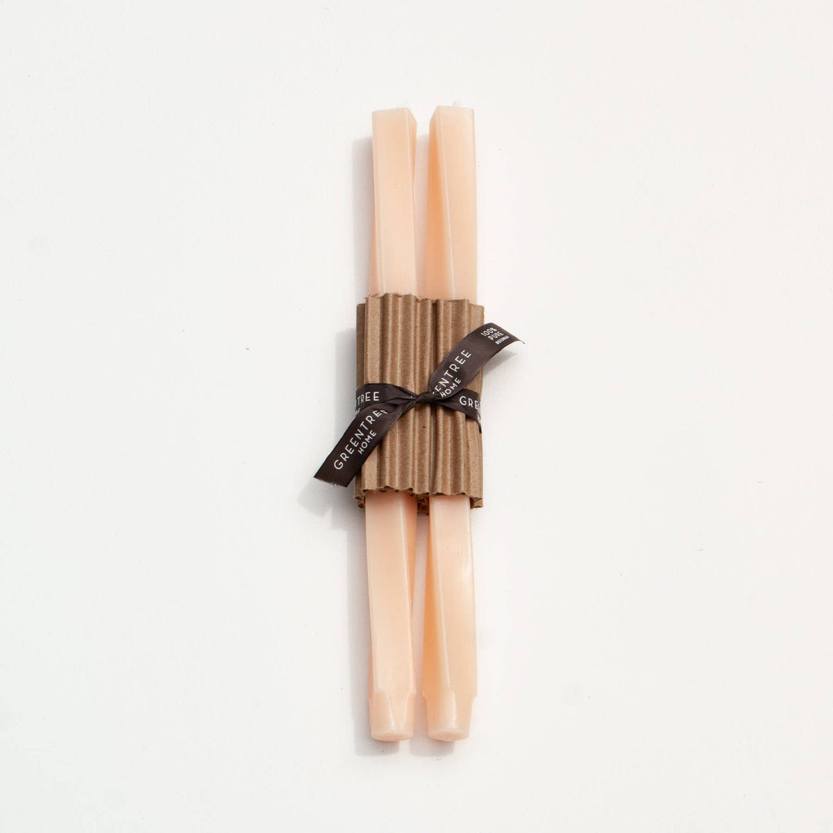 12" Spiral Taper Handmade Beeswax Candles: Berry Champagne