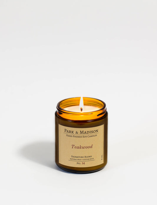 Teakwood Soy Candle: 8 oz.