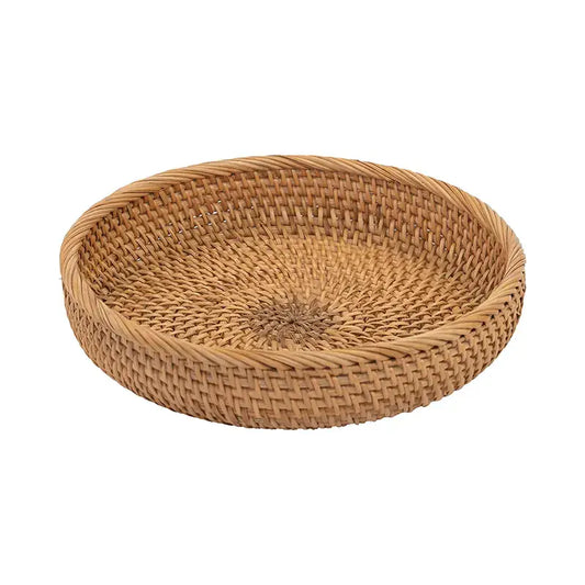 Round Rattan Tray (set of 3)