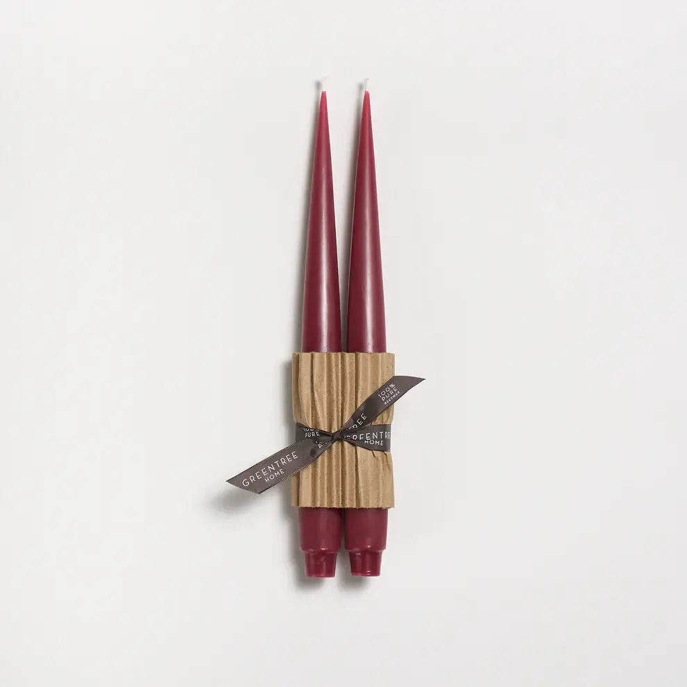 Apollo Taper Handmade Beeswax Candles: Sangria