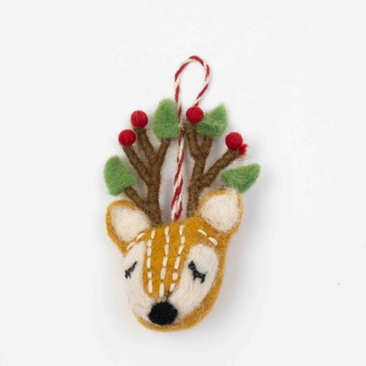 Ornament - Spotted Reindeer Head - NEW!