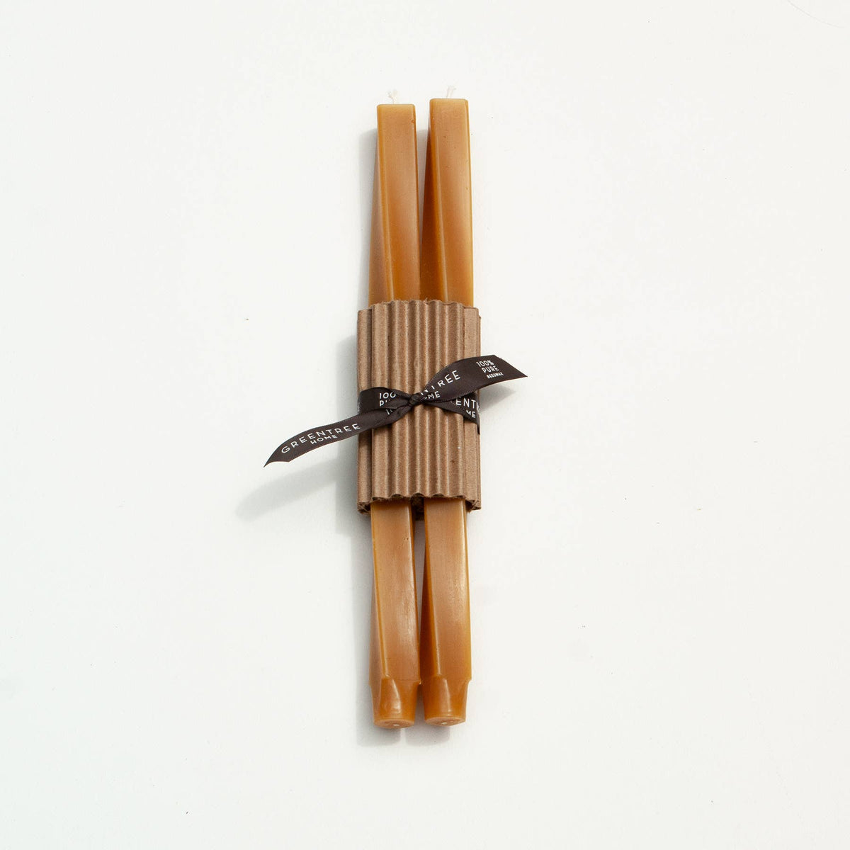 12" Spiral Taper Handmade Beeswax Candles: Berry Champagne