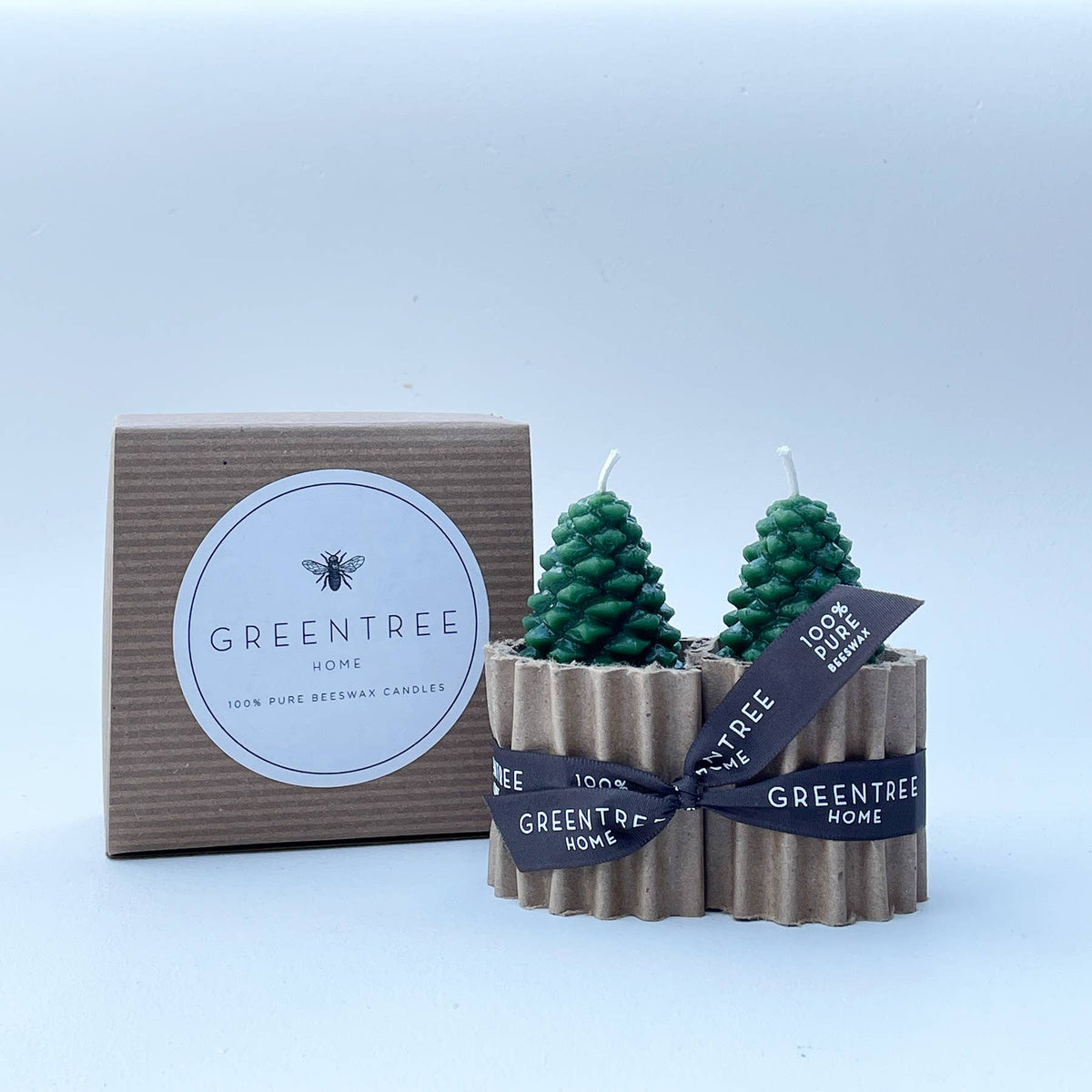 Small Pine Cone Handmade Beeswax Sculptural Candles: Antique