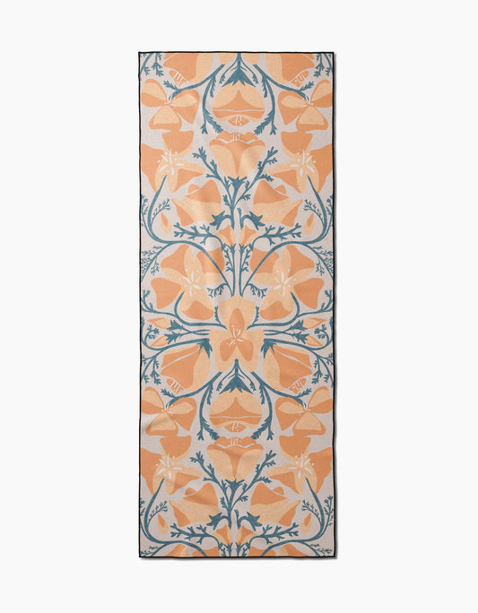 Golden Poppy Yoga Towel