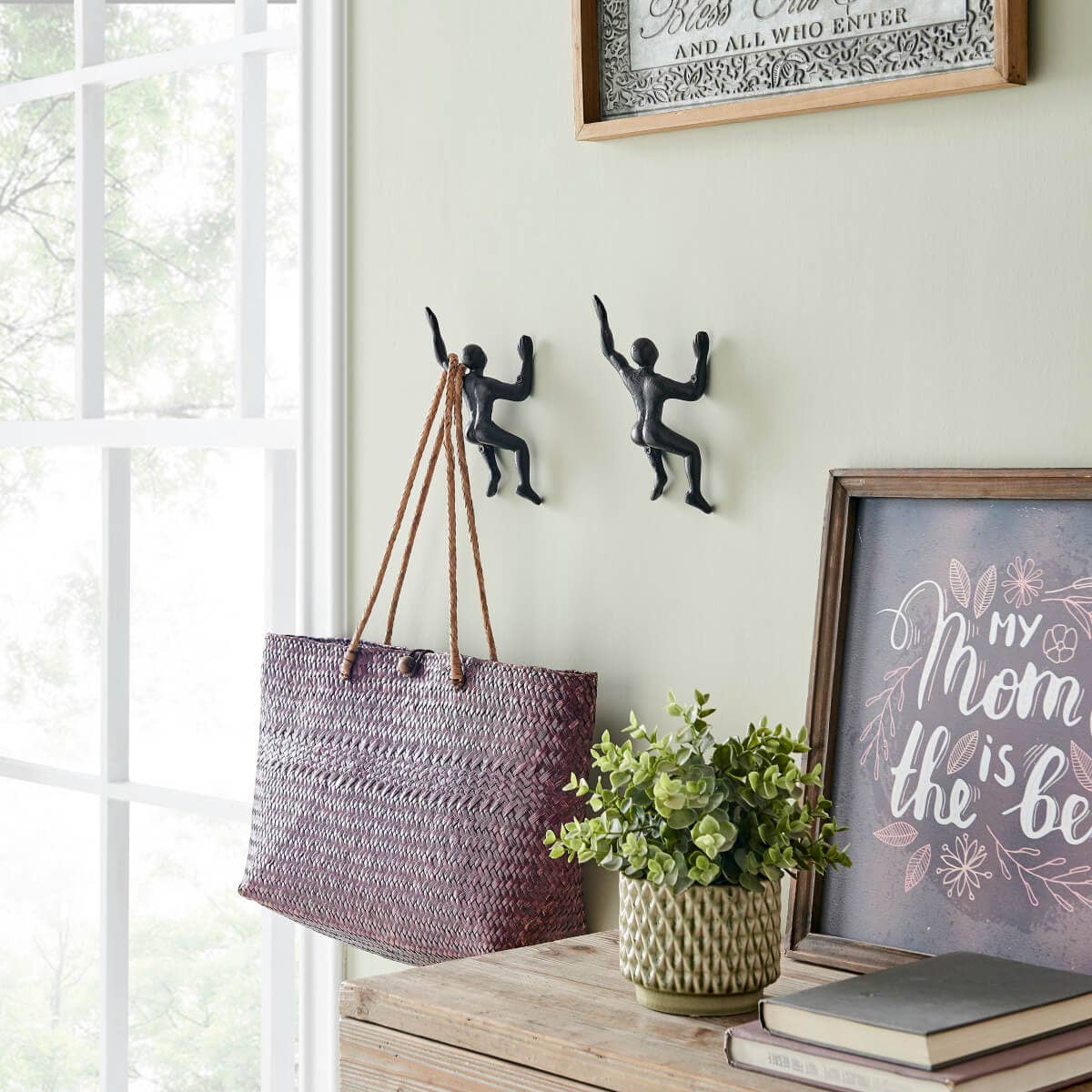 "Wall Climber" Cast Iron Black Wall Hook
