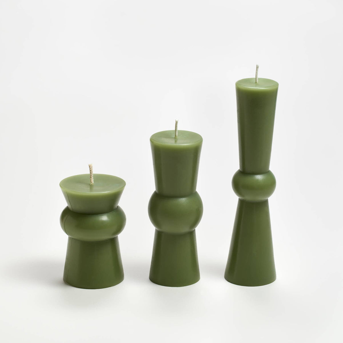 Josee Pillars Handmade Beeswax Sculptural Candles: Bittersweet / Squat