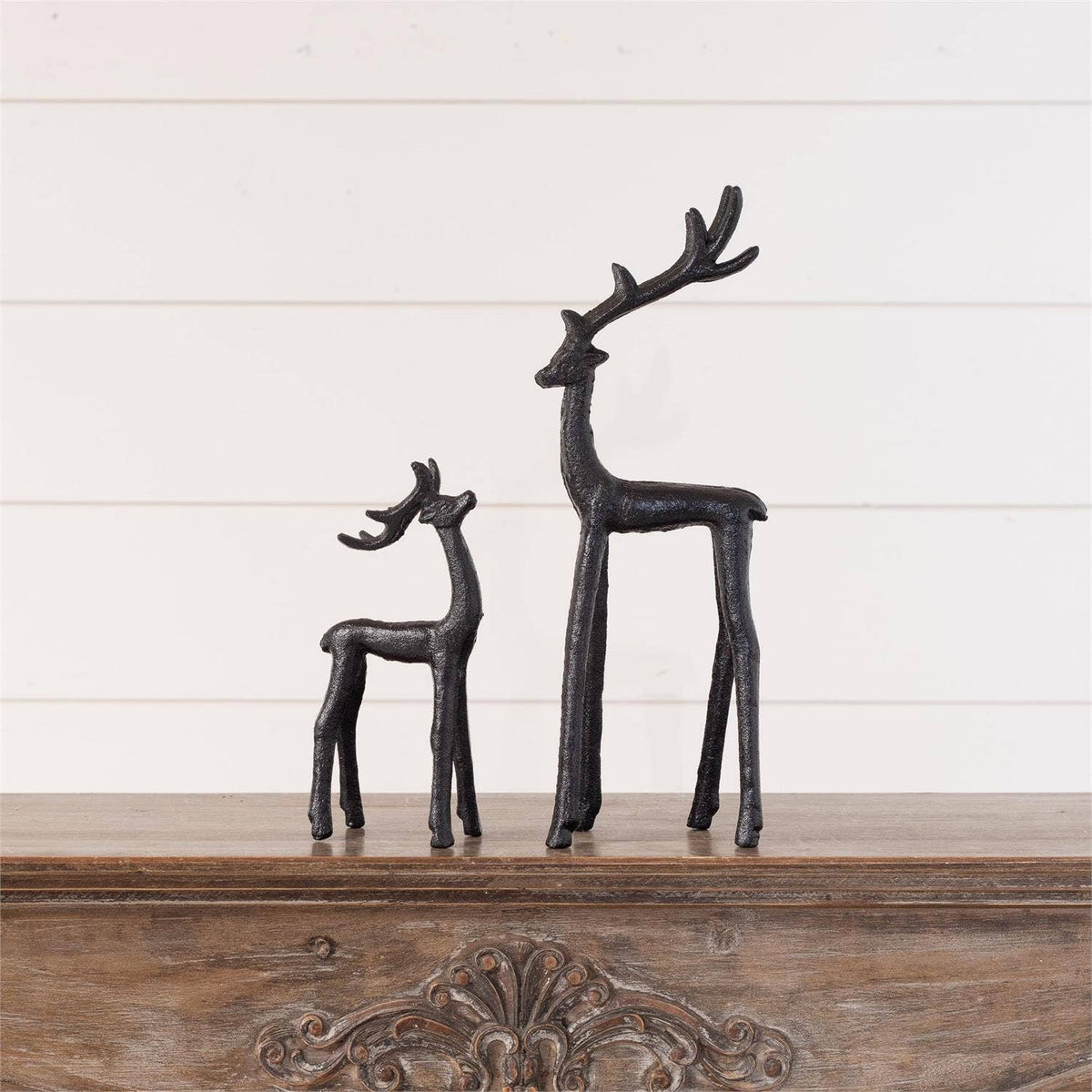 Wrought Iron Reindeer (Set Of 02)