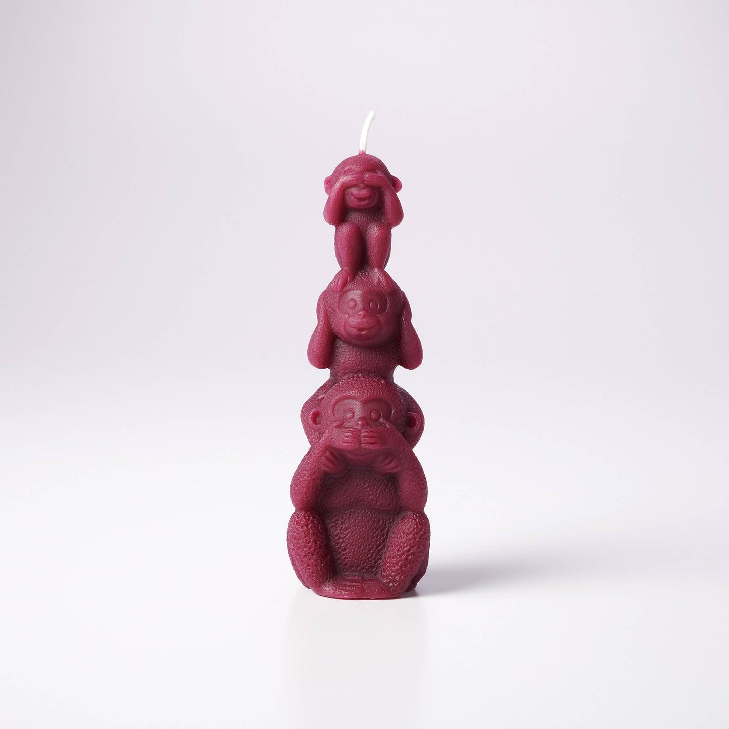 Wise Monkey Handmade Beeswax Sculptural Animal Candle: Bamboo