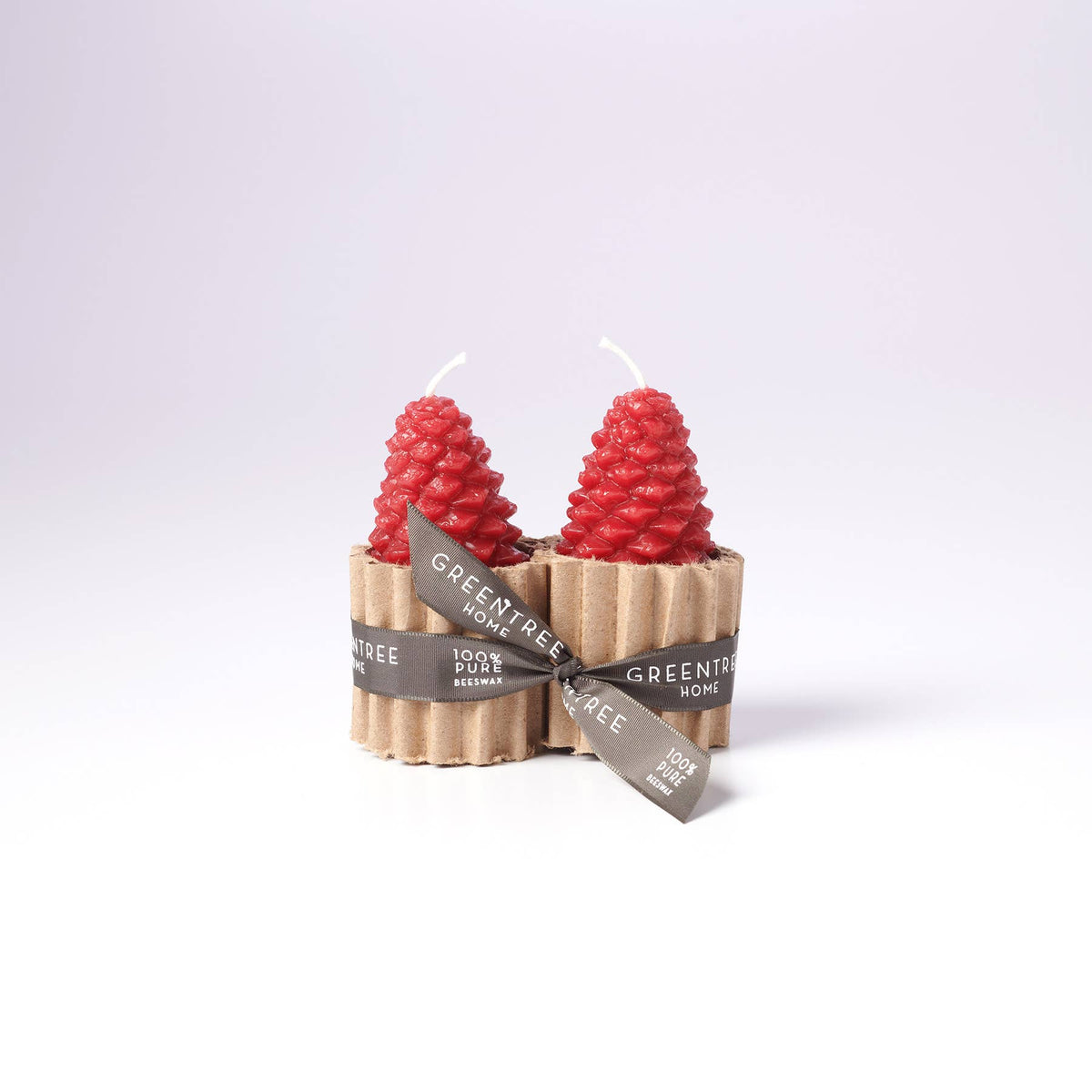 Small Pine Cone Handmade Beeswax Sculptural Candles: Antique