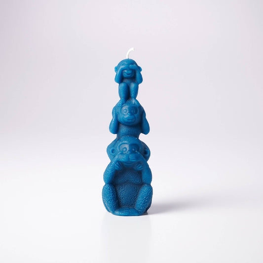 Wise Monkey Handmade Beeswax Sculptural Animal Candle: Peacock