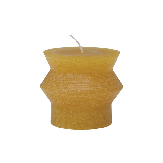 Short natural totem pillar candle