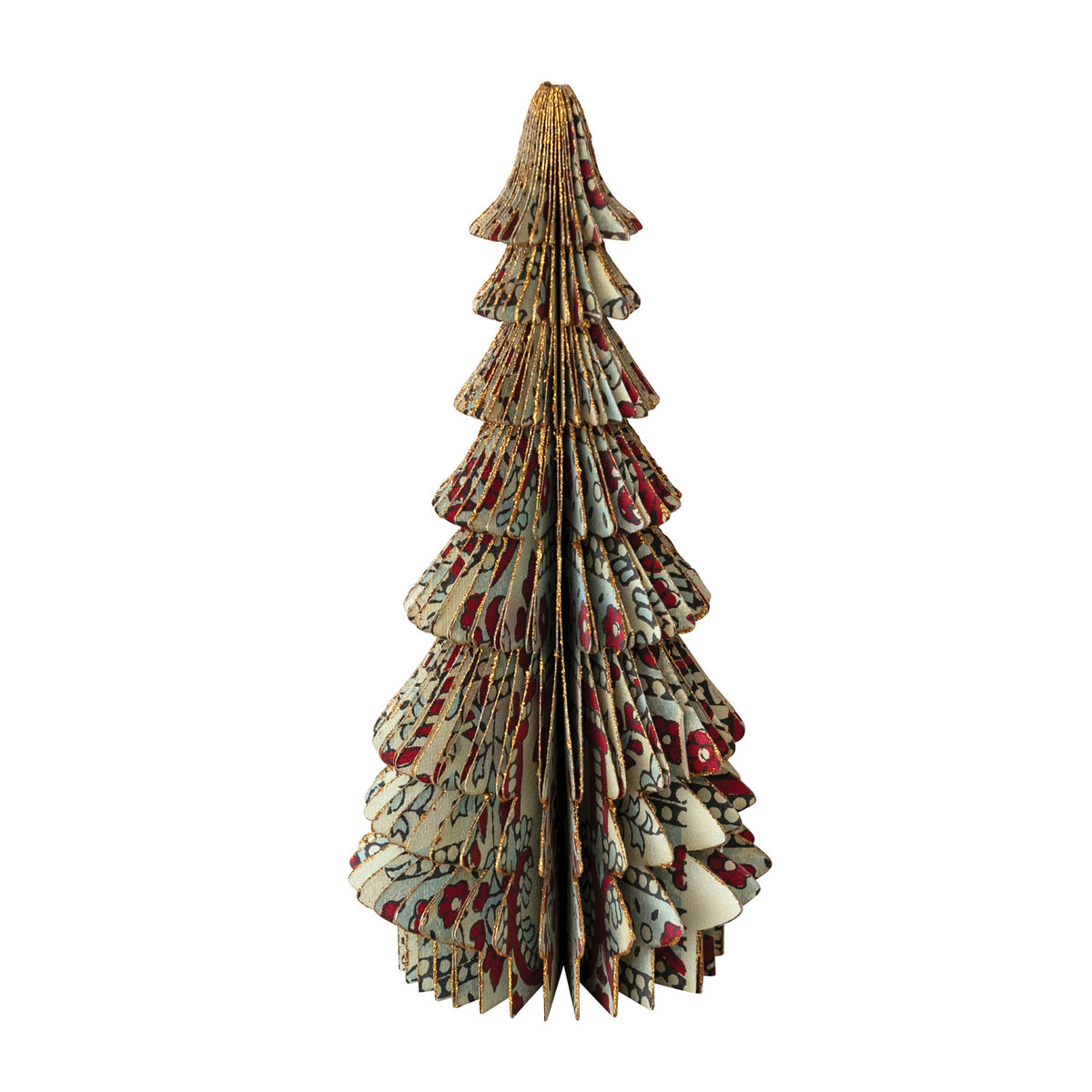 Handmade Recylced Block Print Paper Honeycomb Tree Small
