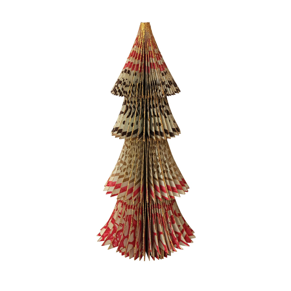 Handmade Recylced Block Print Paper Honeycomb Tree Large